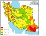 نقشه نرخ باسوادی شهرستان‌های کشور در سال ۱۳۹۵